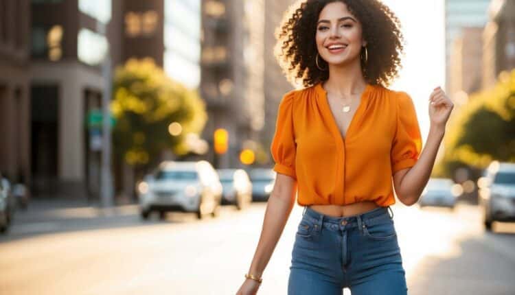Look Blusa Laranja