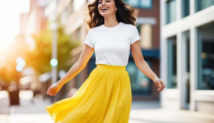 Ideias de Look com saia amarela: Alegria e energia no visual
