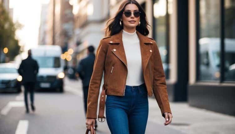 Por que jeans com camurça deixa seu look arrumado sem esforço