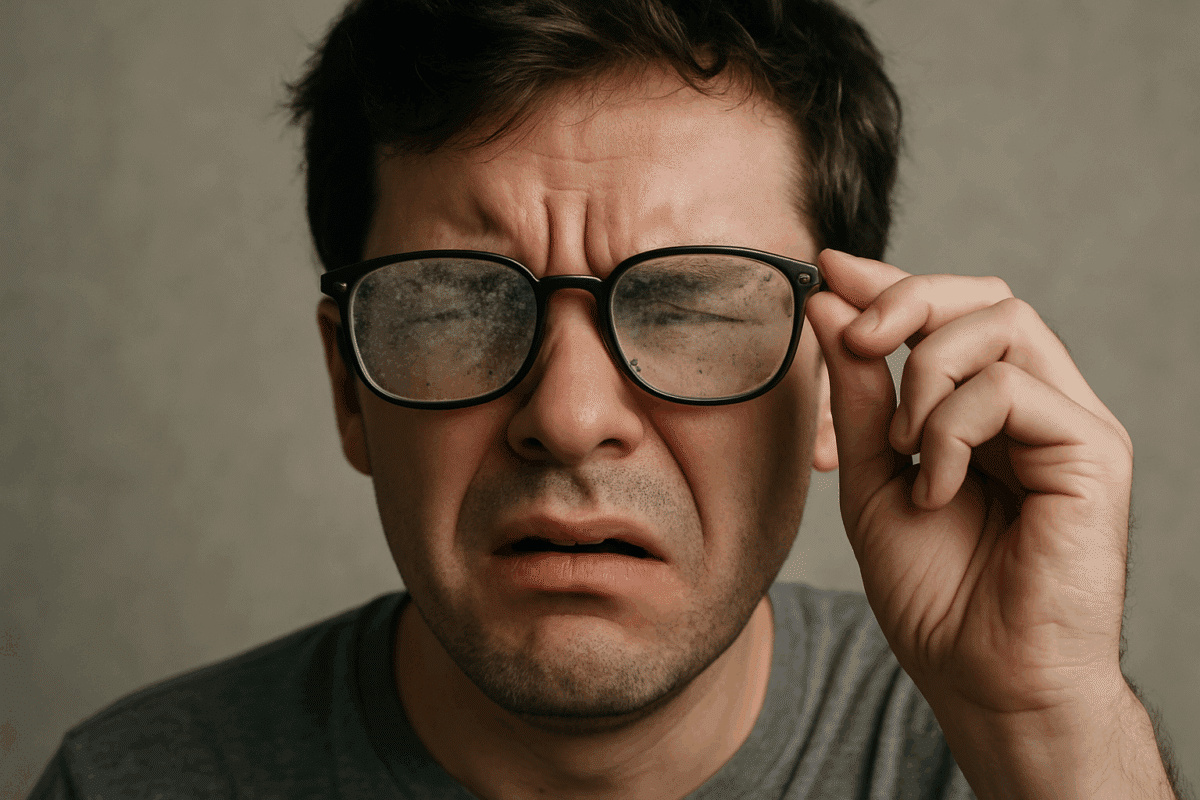Os óculos estão te deixando louco por conta da sujeira? Aprenda o truque definitivo para limpar e nunca mais sujar suas lentes de grau.